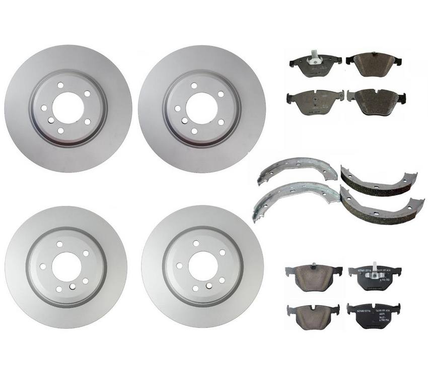 BMW Brake Kit - Pads and Rotors Front &  Rear (348mm/336mm)